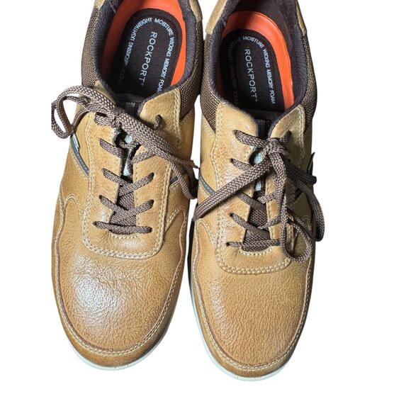 Rockport Men's‎ 9.5M Randle Tan Leather Casual Shoes NWB - Picture 2 of 13